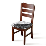 Black And White Yin Yang Mandala Print Chair Cushion Cover