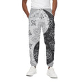 Black And White Yin Yang Mandala Print Cotton Sweatpants