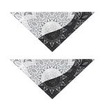 Black And White Yin Yang Mandala Print Dog Bandana