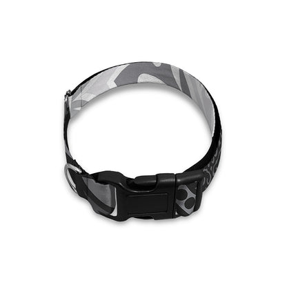 Black And White Yin Yang Mandala Print Dog Collar