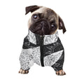 Black And White Yin Yang Mandala Print Dog Zip Up Jacket