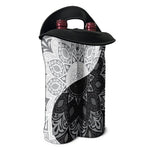 Black And White Yin Yang Mandala Print Double Neoprene Wine Tote