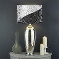 Black And White Yin Yang Mandala Print Drum Lamp Shade