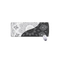 Black And White Yin Yang Mandala Print Extended Mouse Pad