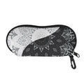 Black And White Yin Yang Mandala Print Glasses Case