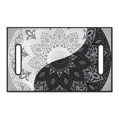 Black And White Yin Yang Mandala Print Golf Cart Seat Cover
