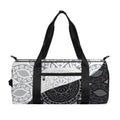 Black And White Yin Yang Mandala Print Gym Bag