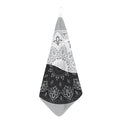 Black And White Yin Yang Mandala Print Hand Towel