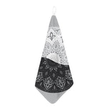 Black And White Yin Yang Mandala Print Hand Towel