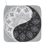 Black And White Yin Yang Mandala Print Hand Towel