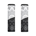 Black And White Yin Yang Mandala Print Handle Covers