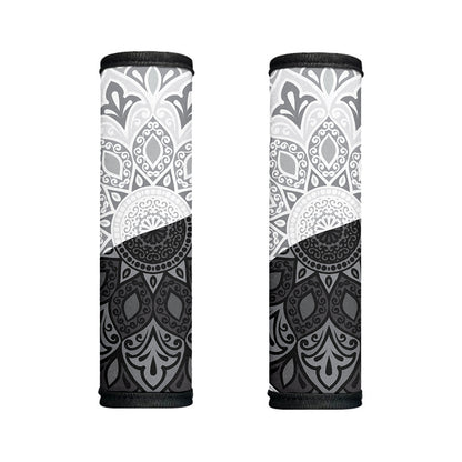 Black And White Yin Yang Mandala Print Handle Covers