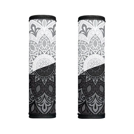 Black And White Yin Yang Mandala Print Handle Covers