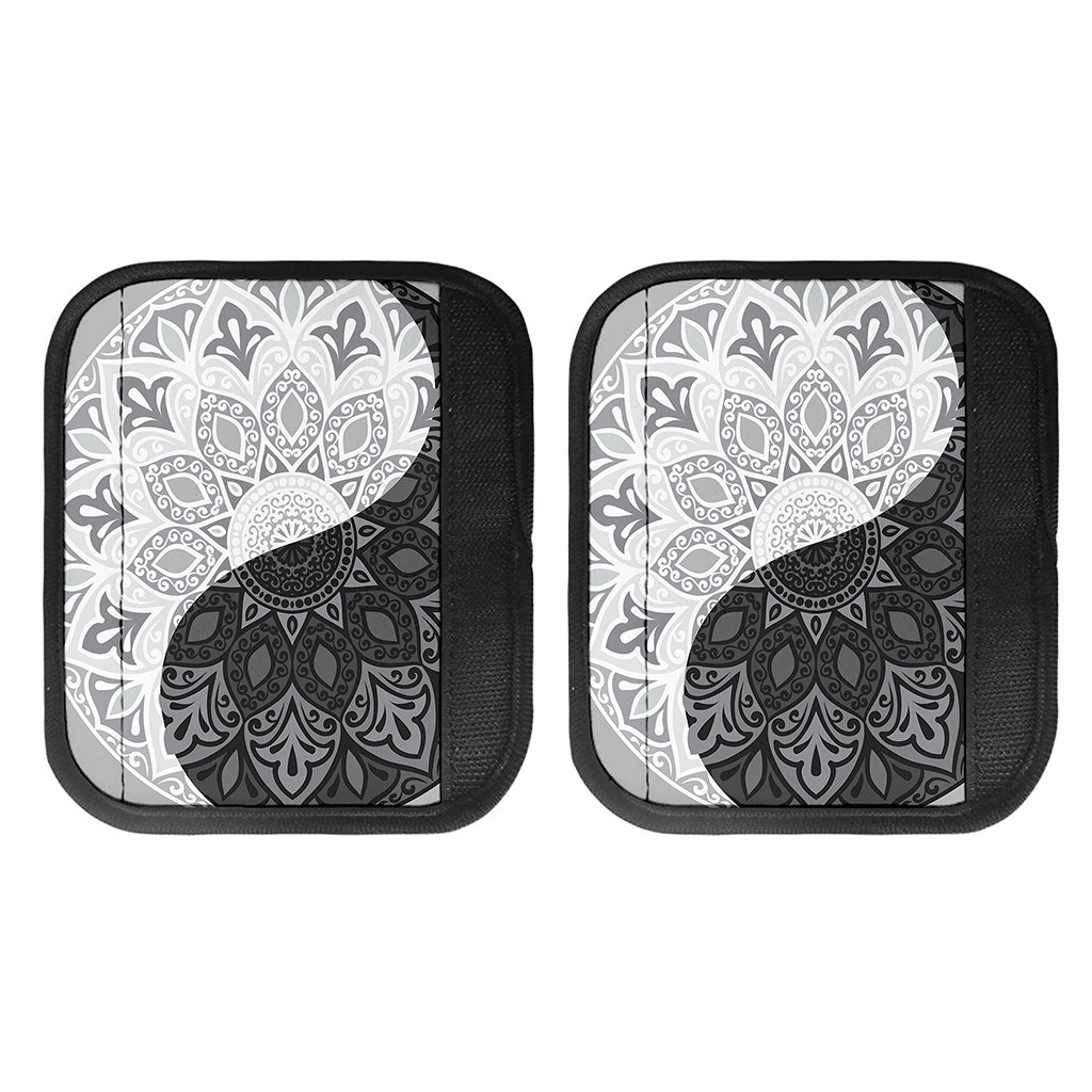Black And White Yin Yang Mandala Print Handle Covers