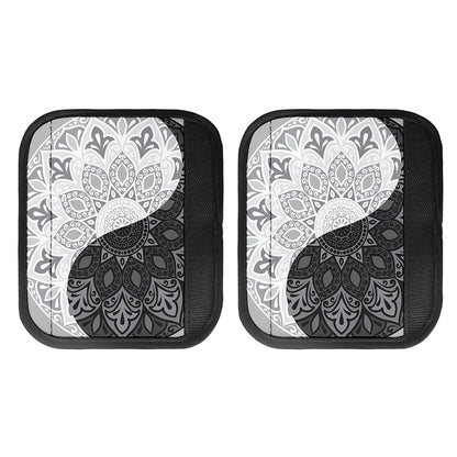 Black And White Yin Yang Mandala Print Handle Covers