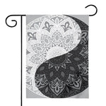 Black And White Yin Yang Mandala Print House Flag
