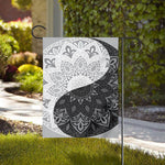 Black And White Yin Yang Mandala Print House Flag