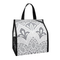 Black And White Yin Yang Mandala Print Insulated Lunch Tote
