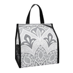 Black And White Yin Yang Mandala Print Insulated Lunch Tote