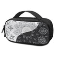 Black And White Yin Yang Mandala Print Portable Cooler Travel Case