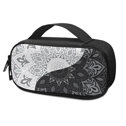 Black And White Yin Yang Mandala Print Insulin Cooler Travel Case