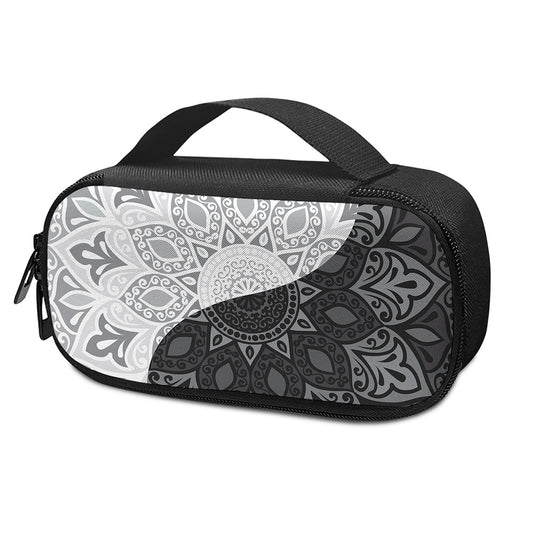 Black And White Yin Yang Mandala Print Insulin Cooler Travel Case