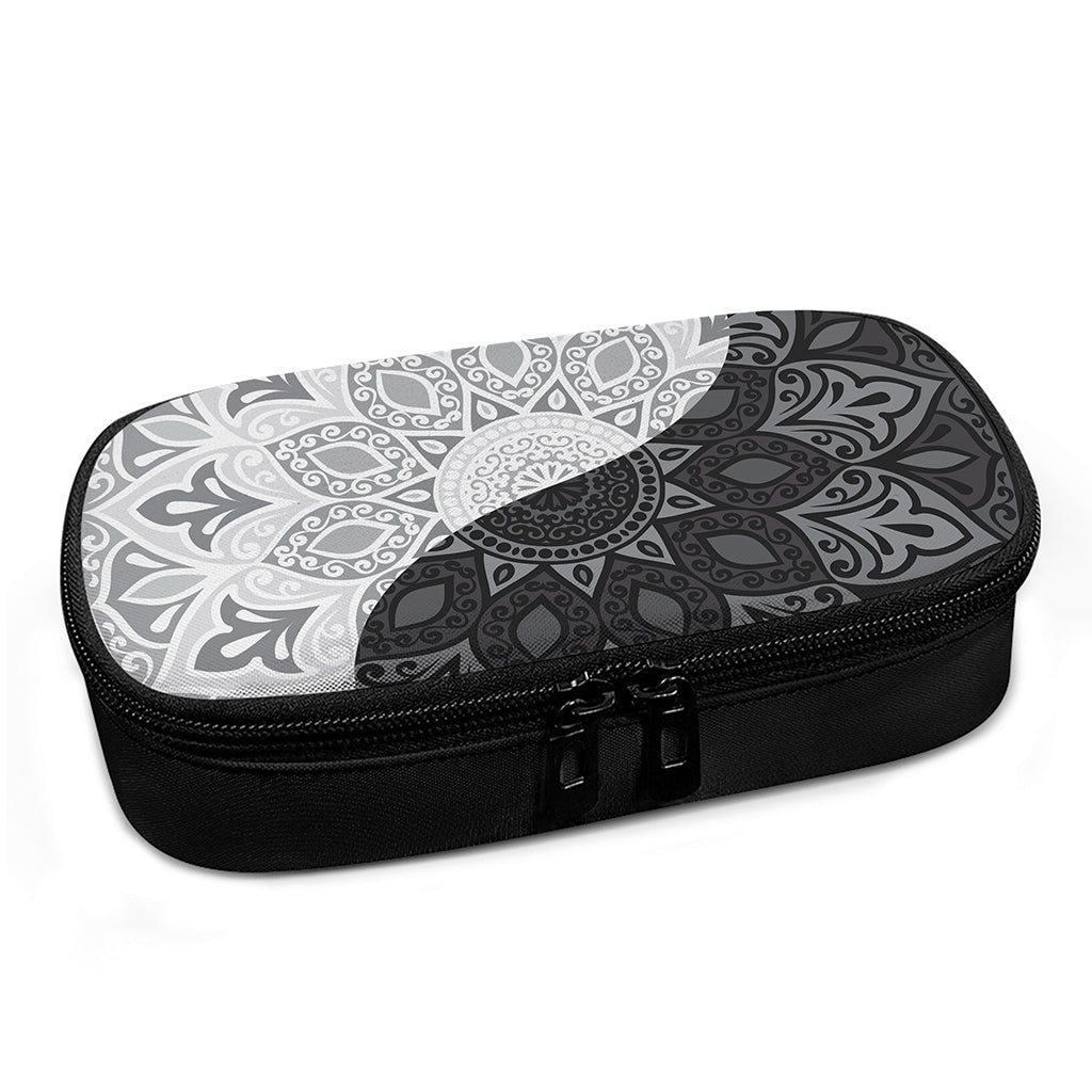 Black And White Yin Yang Mandala Print Insulin Cooler Travel Case