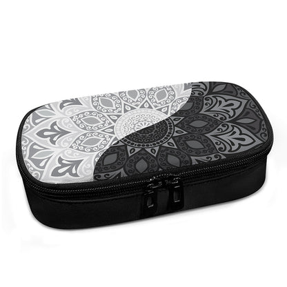 Black And White Yin Yang Mandala Print Insulin Cooler Travel Case