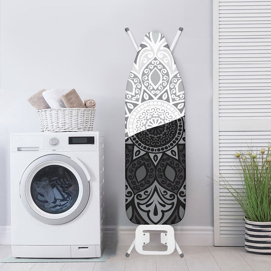 Black And White Yin Yang Mandala Print Ironing Board Cover