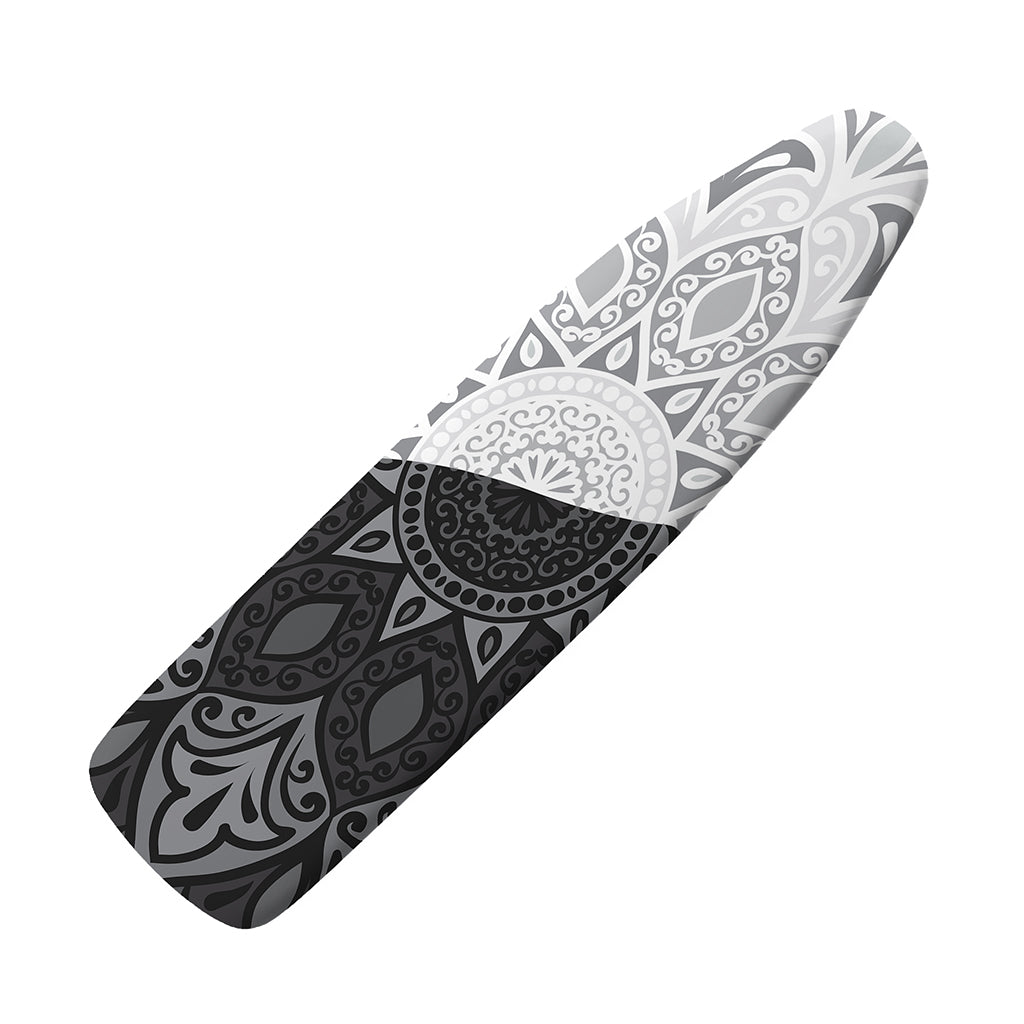 Black And White Yin Yang Mandala Print Ironing Board Cover