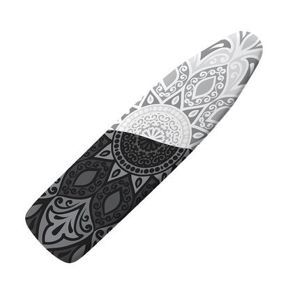 Black And White Yin Yang Mandala Print Ironing Board Cover