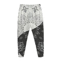 Black And White Yin Yang Mandala Print Jogger Pants