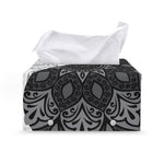 Black And White Yin Yang Mandala Print Leather Tissue Box Cover