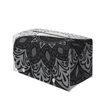 Black And White Yin Yang Mandala Print Leather Tissue Box Cover