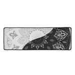 Black And White Yin Yang Mandala Print Long Kitchen Mat