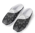 Black And White Yin Yang Mandala Print Mesh Casual Shoes
