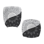Black And White Yin Yang Mandala Print Office Chair Cover
