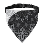 Black And White Yin Yang Mandala Print Over The Collar Dog Bandana