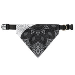 Black And White Yin Yang Mandala Print Over The Collar Dog Bandana