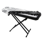 Black And White Yin Yang Mandala Print Piano Keyboard Cover