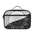 Black And White Yin Yang Mandala Print Portable Lunch Bag