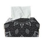 Black And White Yin Yang Mandala Print Rectangle Tissue Box Cover