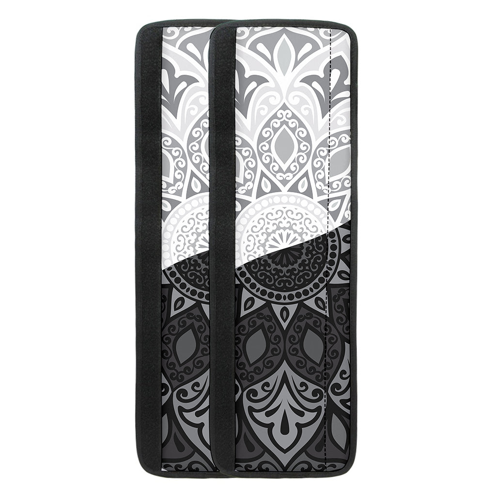 Black And White Yin Yang Mandala Print Refrigerator Handle Covers