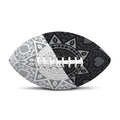 Black And White Yin Yang Mandala Print Rugby Ball