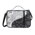 Black And White Yin Yang Mandala Print Shoulder Strap Bible Bag