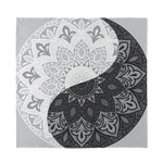 Black And White Yin Yang Mandala Print Silk Bandana