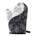 Black And White Yin Yang Mandala Print Single Oven Mitt