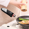 Black And White Yin Yang Mandala Print Skillet Handle Cover