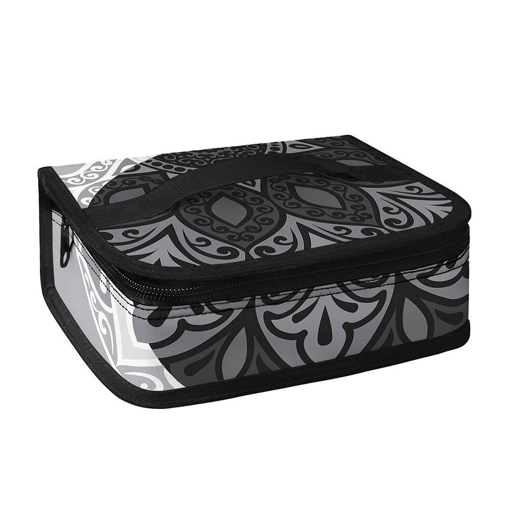 Black And White Yin Yang Mandala Print Small Lunch Bag