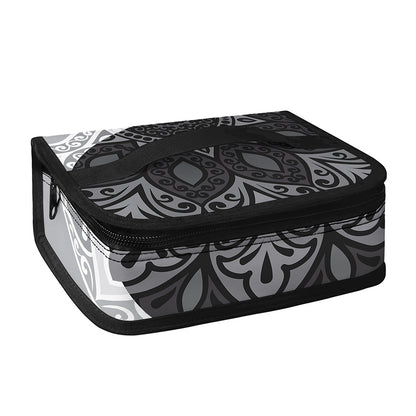 Black And White Yin Yang Mandala Print Small Lunch Bag